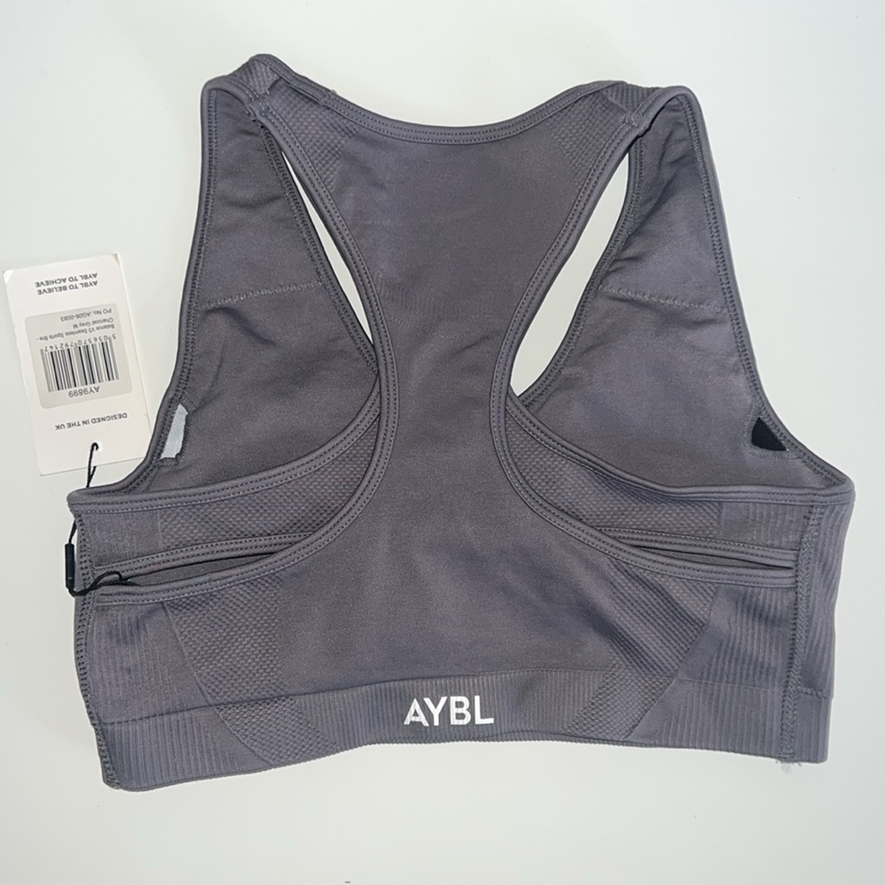 AYBL Balance V3 Seamless Sports Bra in Charcoal Grey - Medium - Picture 4 of 5